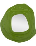 Miroir mural vert aux formes sinueuses