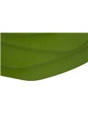 Détail du bas du cadre vert aux couches superposées