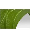 Vue rapprochée du bord vert autour du miroir
