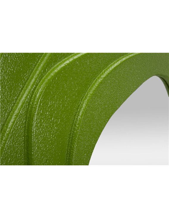 Vue rapprochée du bord vert autour du miroir