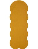 Dos du miroir ondulé jaune avec deux attaches métalliques