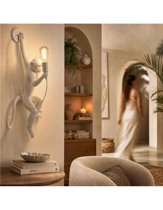 Luminaire mural sculptural en forme de singe