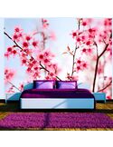 Papier peint SYMBOLE JAPONAIS FLEURS DE CERISIER SAKURA  - par Artgeist