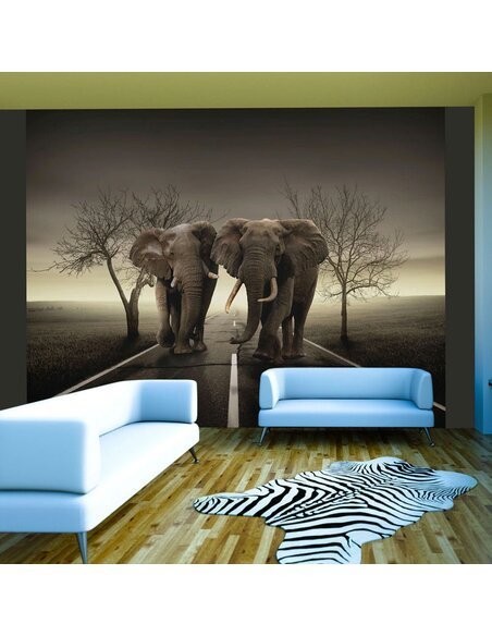 Papier peint VILLE D’ÉLÉPHANTS - par Artgeist