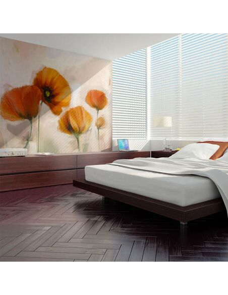 Papier peint COQUELICOTS VINTAGE - par Artgeist