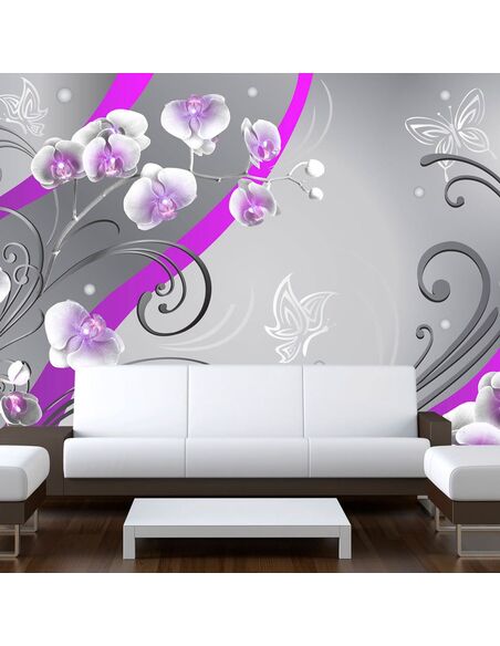 Papier peint PURPLE ORCHIDS VARIATION - par Artgeist
