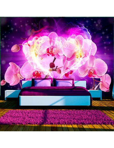 Papier peint ORCHIDS IN FLAMES - par Artgeist