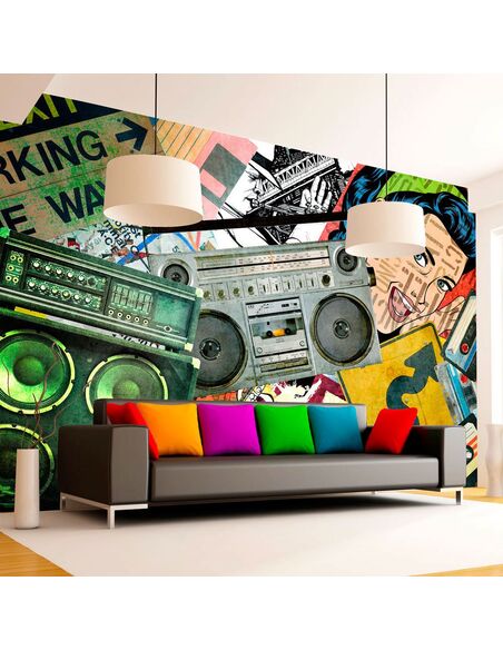 Papier peint GRAFFITI GIRL - par Artgeist