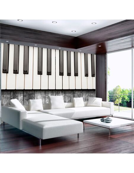 Papier peint INSPIRED BY CHOPIN GREY WOOD - par Artgeist