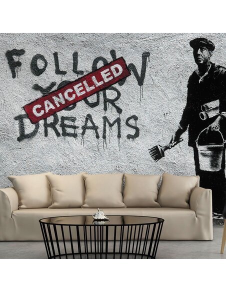 Papier peint DREAMS CANCELLED BANSKY - par Artgeist