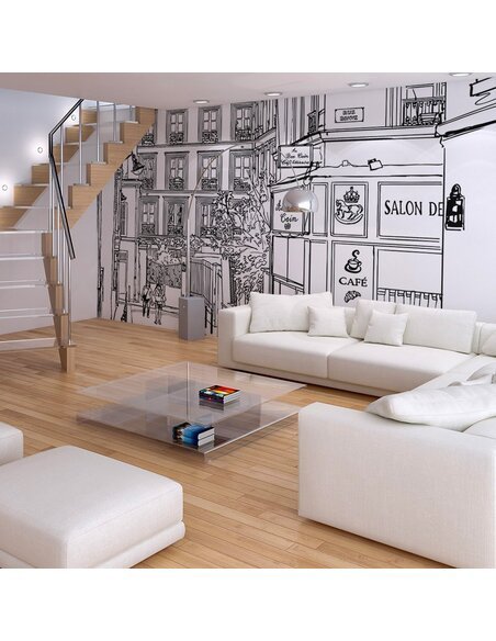 Papier peint A WALK THROUGH PARISIAN STREETS - par Artgeist