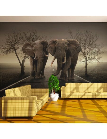 Papier peint CITY OF ELEPHANTS - par Artgeist