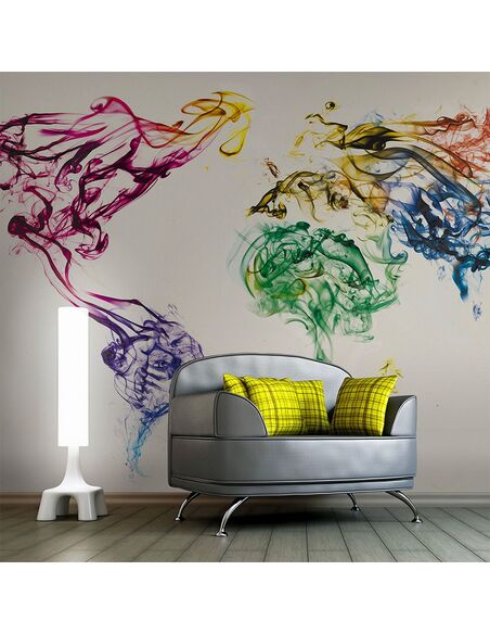 Papier peint DANCING SMOKE TRAILS - par Artgeist