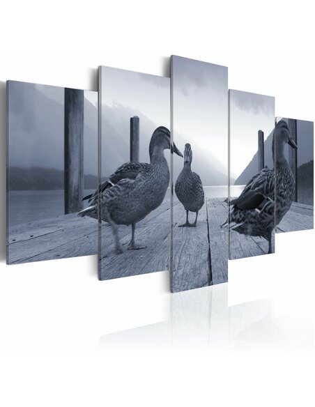 Tableau CANARDS SUR LE JETÉE - par Artgeist