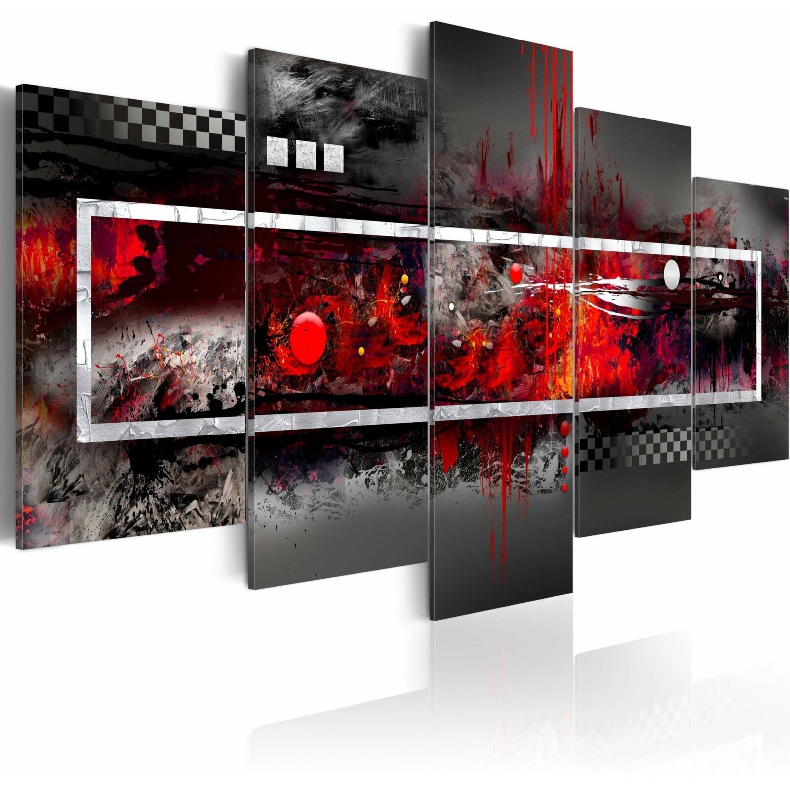 Tableau Abstraction Impression Sur Toile Intissé - Modèle 020101-214 Murando - Neuf