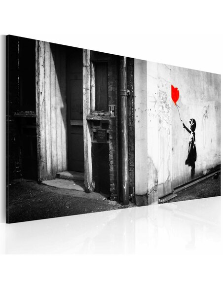 Tableau FILLE AVEC BALLON Bansky - par Artgeist