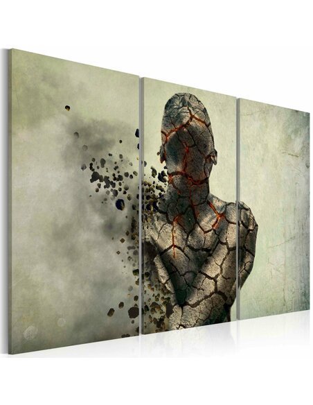 Tableau THE MAN OF STONE Triptyque - par Artgeist