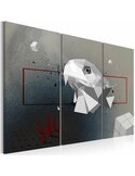 Tableau AIGLE 3D Triptyque - par Artgeist