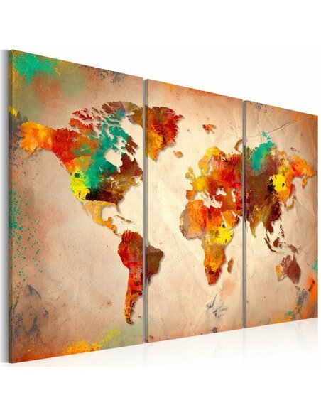 Tableau PAINTED WORLD Triptyque - par Artgeist