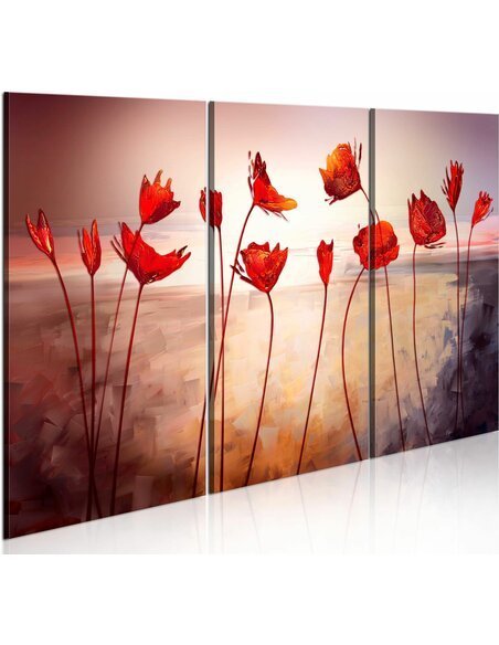 Tableau BRIGHT RED POPPIES - par Artgeist