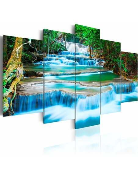 Tableau CASCADE BLEUE À KANCHANABURI, THAÏLANDE - par Artgeist