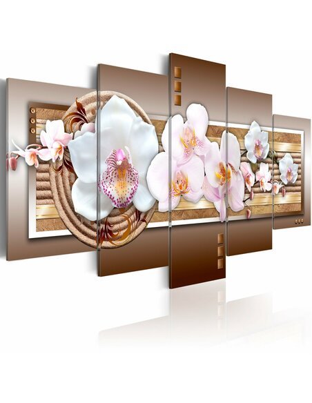 Tableau - 5 tableaux - Délicatesse de l'orchidée - par Artgeist