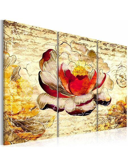 Tableau FLEURS EN RÉTRO - par Artgeist