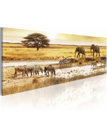 Tableau AFRICA: AT THE WATERHOLE - par Artgeist