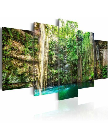 Tableau CASCADE PARMI DES ARBRES - par Artgeist