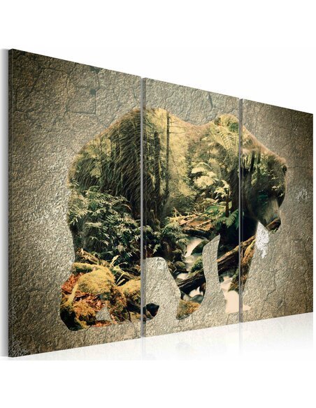 Tableau THE BEAR IN THE FOREST - par Artgeist