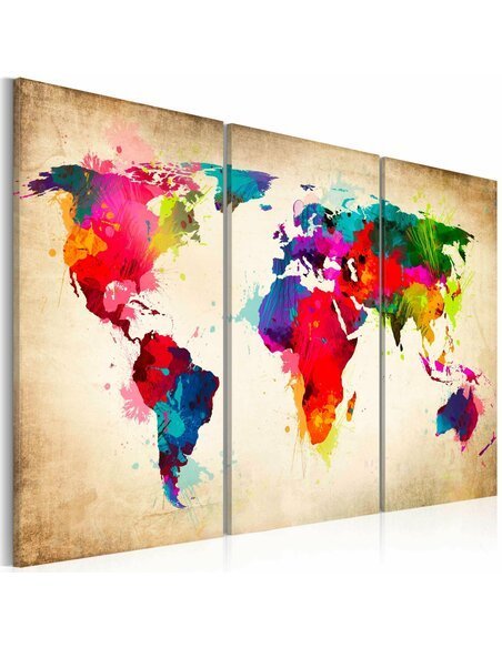 Tableau RAINBOW CONTINENTS - par Artgeist