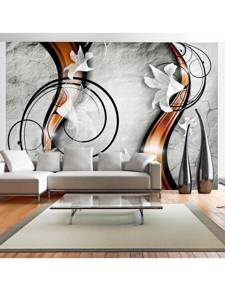 Papier peint LILY ON A STONE - par Artgeist