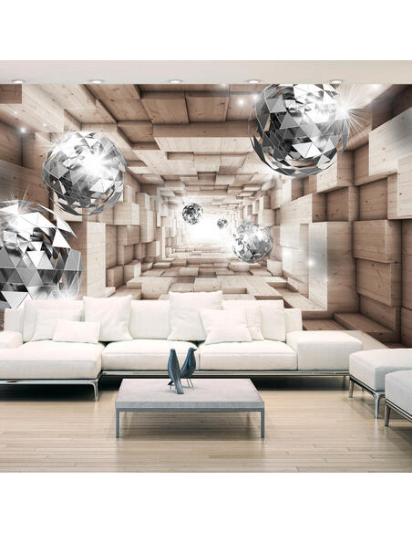 Papier peint IN A WOODEN TUNNEL - par Artgeist