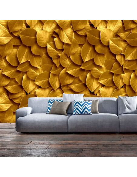 Papier peint GOLDEN LEAVES - par Artgeist
