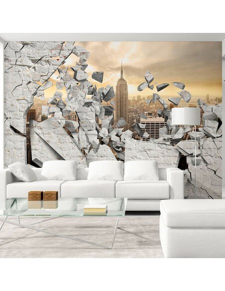 Papier peint NY CITY BEHIND THE WALL - par Artgeist