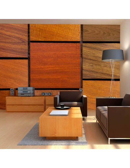 Papier peint CUBES EN BOIS - par Artgeist