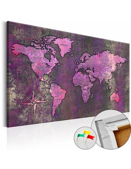 Tableau en liège AMETHYST MAP - par Artgeist