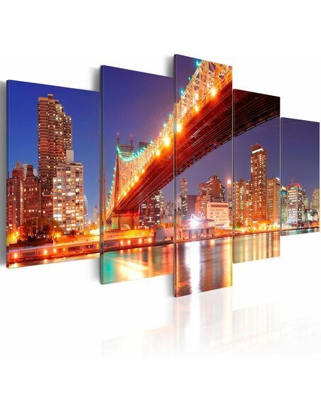 Tableau NEW YORK AUX REFLETS DORÉS  - par Artgeist