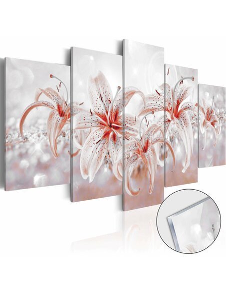 Tableau sur verre acrylique FLOWERY SAGA [GLASS] - par Artgeist