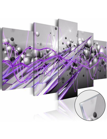 Tableau sur verre acrylique PURPLE STRIKE [GLASS] - par Artgeist