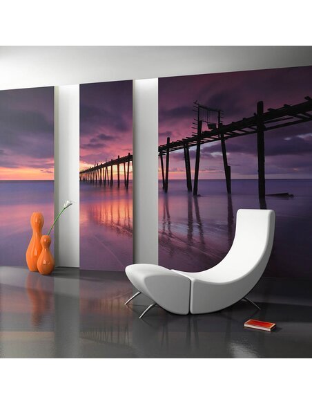 Papier peint PORT JETÉE EN BOIS - par Artgeist