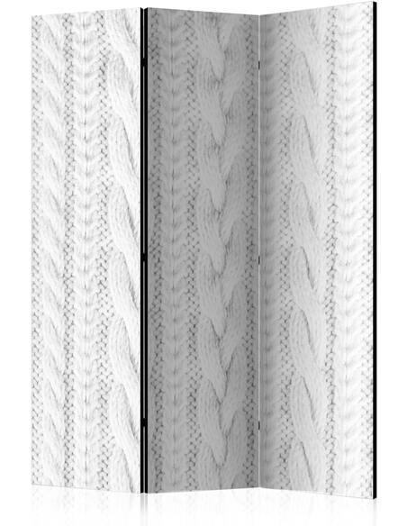 Paravent 3 volets WHITE KNIT - par Artgeist