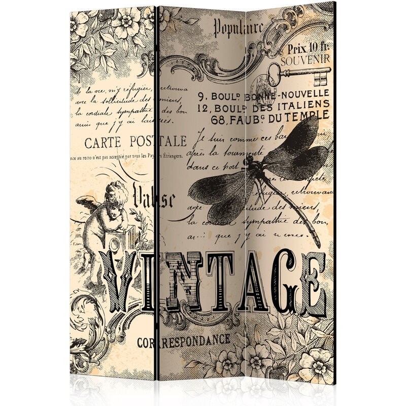 Paravent 3 volets VINTAGE CORRESPONDENCE - par Artgeist