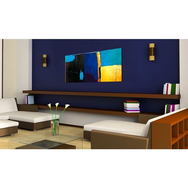 Tableau peint à la main LA FASCINATION POUR LA COULEUR BLEUE - par Artgeist