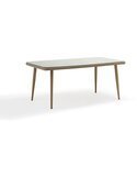 Table de jardin CUBA aluminium et résine tressée  - par Delorm