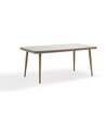 Table de jardin CUBA aluminium et résine tressée  - par Delorm