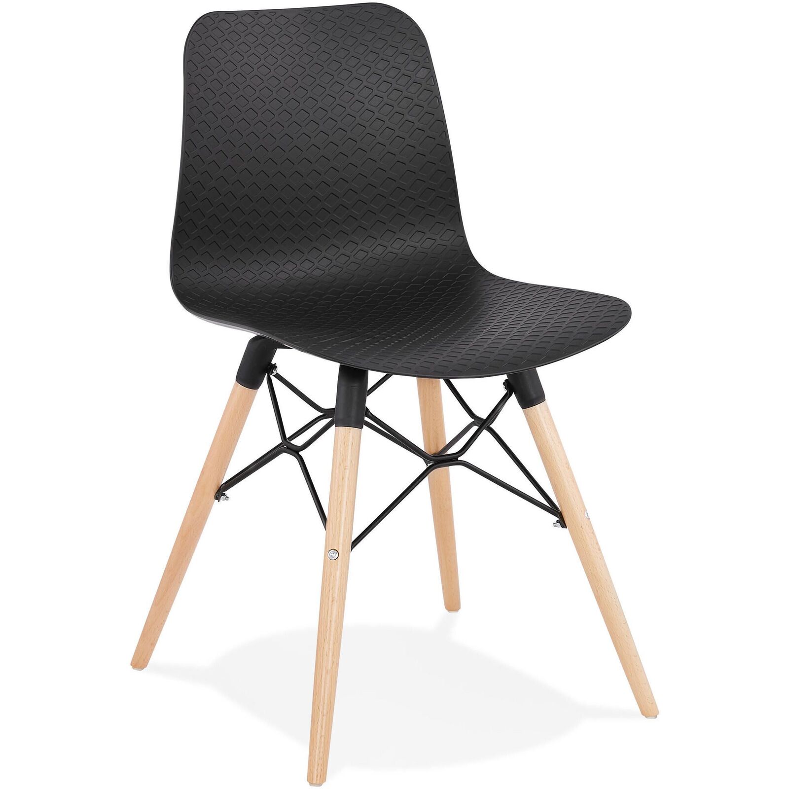 Chaise Luana - Lot De 4 Chaises Empilables En Polypropylène - Noir - Pour Cuisine, Salle à Manger Et Jardin