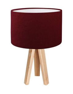 Lampe De Chevet CLASSIC Velour Rouge Foncé avec Intérieur Blanc - par BPS Koncept