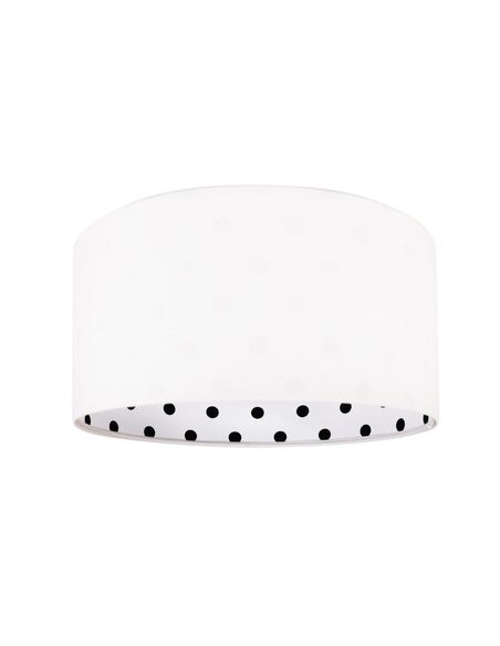 Suspension KIDS Velours Blanc avec Intérieur Blanc à Pois Noir - par BPS Koncept