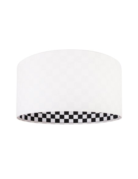 Suspension KIDS Velours Blanc avec Intérieur à Damier Blanc Et Noir - par BPS Koncept